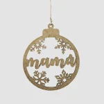 Bola de Navidad con detalles de copos de nieve personalizable