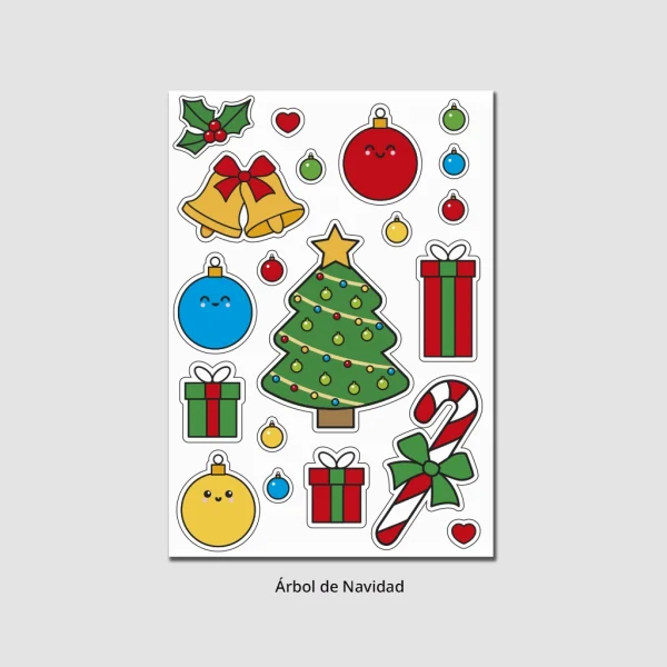 Pack de stickers navideños (varios diseños)