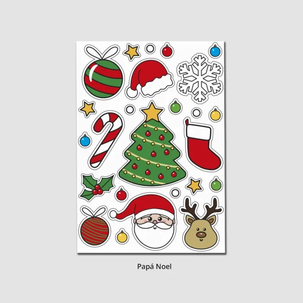 Pack de stickers navideños (varios diseños)