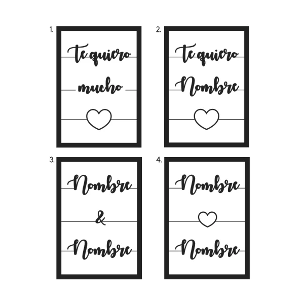 Cuadro de madera con texto personalizado