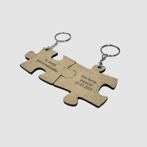 Juego de llaveros 'piezas de puzzle' personalizado