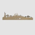 Skyline de Nueva York en madera
