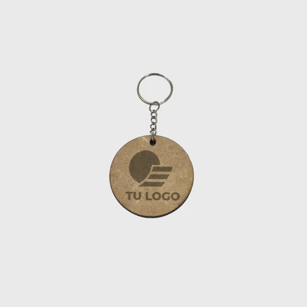 Llavero de madera con tu logo personalizado