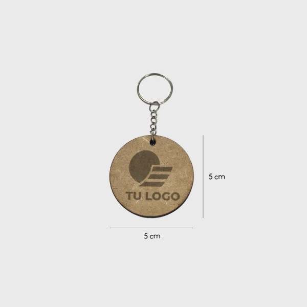 Llavero de madera con tu logo personalizado
