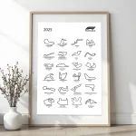 Póster «Calendario 2025 Fórmula 1»