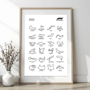 Póster "Calendario 2025 Fórmula 1"