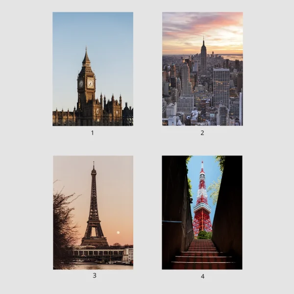 Láminas decorativas de ciudades