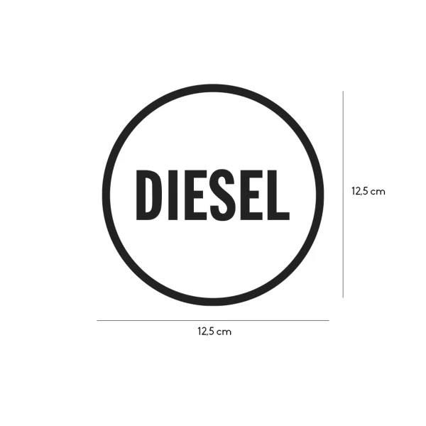 Pegatina de vinilo para tapa de combustible diesel