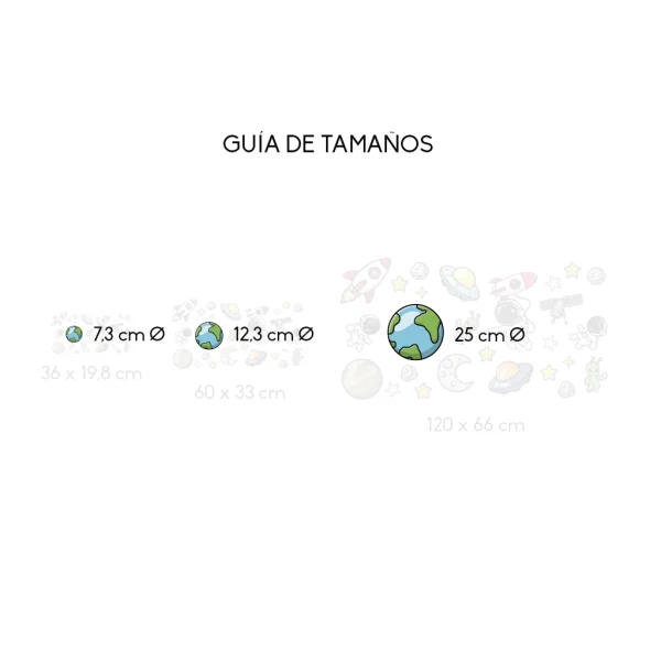 Lámina de vinilo para pared espacial