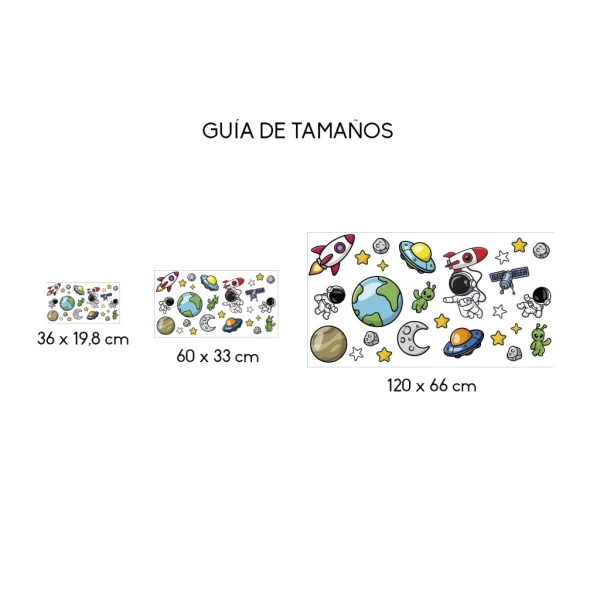 Lámina de vinilo para pared espacial