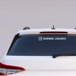 Pegatina para coche con nombre de usuario