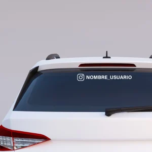 Pegatina para coche con nombre de usuario