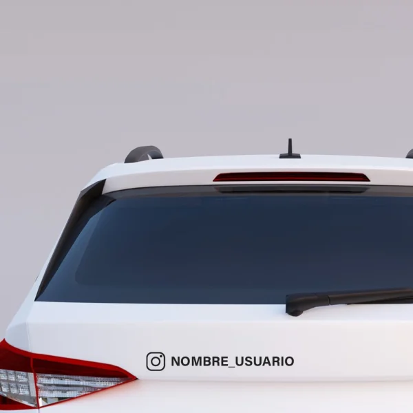 Pegatina para coche con nombre de usuario