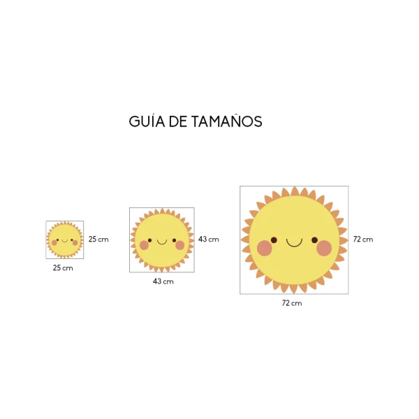 Vinilo para pared infantil "sol"