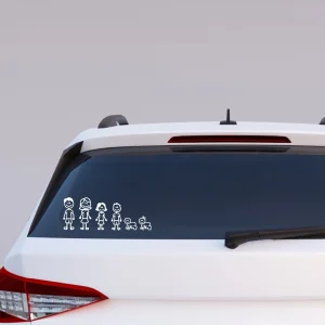 Pegatina de vinilo para coche familiar