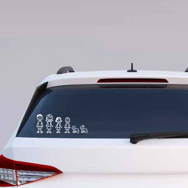 Pegatina de vinilo para coche familiar