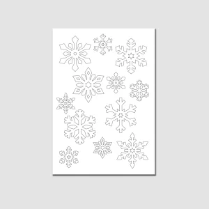 Lámina de stickers “copos de nieve”