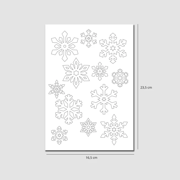 Lámina de stickers “copos de nieve”