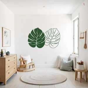 Vinilo decorativo de pared hojas de plantas