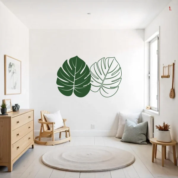 Vinilo decorativo de pared hojas de plantas