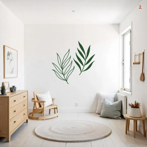 Vinilo decorativo de pared hojas de plantas