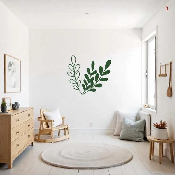 Vinilo decorativo de pared hojas de plantas
