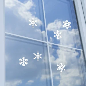Vinilos para ventana "copos de nieve"